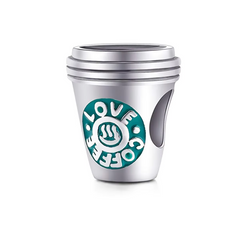 Uplifting Silver Bracelet Charm - exquisite Silver Jewerly (CHARM ONLY) – Coffe Cup Charm