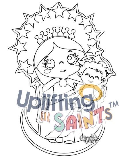 Our Lady Queen of Heaven DIGITAL DOWNLOAD UpliftingLilSaints