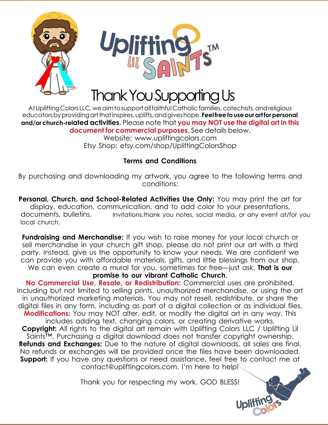 St Margaret Mary Alocoque DIGITAL DOWNLOAD UpliftingLilSaints