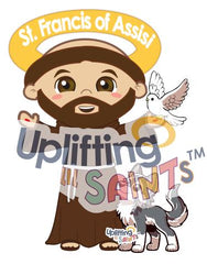 Uplifting Lil Saints Catholic Saint Print Poster 3ft tall – 3ft Poster St. Francis Assisi