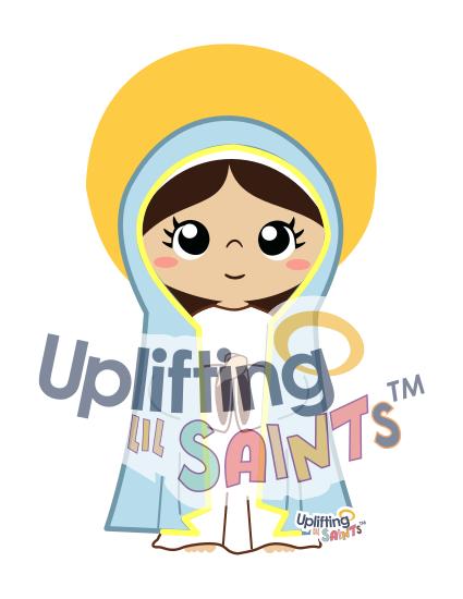 Uplifting Lil Saints Catholic Saint Print Poster 3ft tall