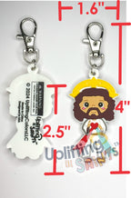 Bundle of Joy: 12 Pcs KeyChain Pick your favorite Uplifting Lil Saints Large PVC Keychain Bulk Soft Touch
