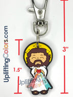 Bundle of Joy: 12 Pcs Pick your favorite Uplifting Lil Saint Key Chain.  Soft PVC Small Key Chain Bundle
