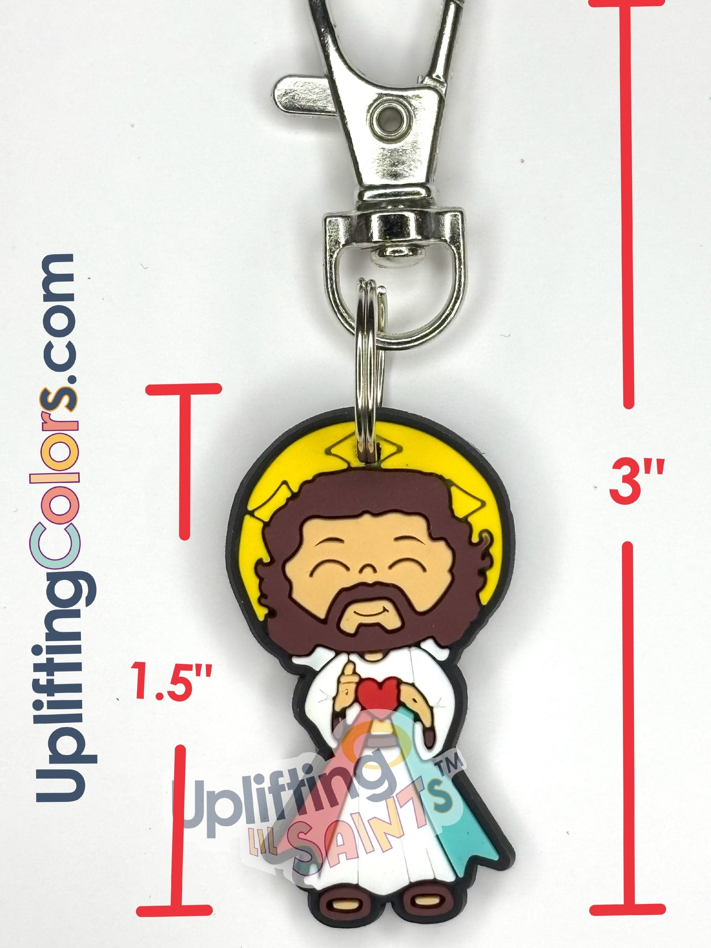 Collectible Uplifting Lil Saint Key Chain.  Soft PVC Small Key Chain