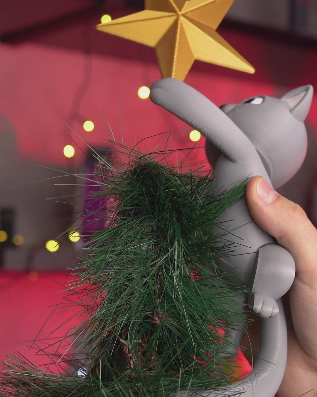 Uplifting Meowy Christmas Tree Topper