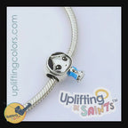 Uplifting Lil Saints - Virgin Mary SIlver Charm - exquisite Silver Jewerly Virgin Mary  (Silver Charm Only)