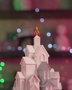 Uplifting Winter Village Table Lamp